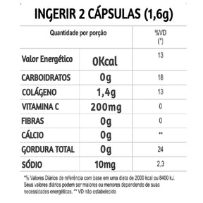 Colageno Hidrolisado 1400mg Com Vitamina C CM 60 capsulas