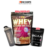 Combo: Whey 800g + BCAA 100g + Coqueteleira